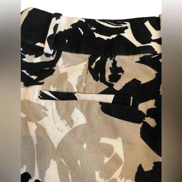 The Loft Ann Taylor Monroe short black & tan print chino shorts NWOT size 0 - Picture 4 of 9